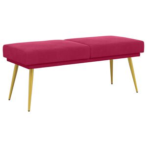 vidaXL Dviejų sluoksnių suolas Vyno raudona 120 x 45 x 46 cm Aksomas