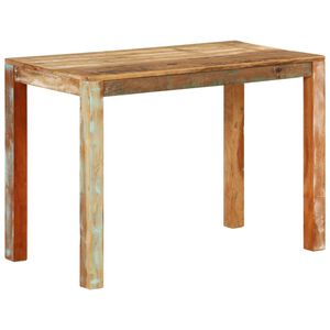 vidaXL Valgomojo stalas, 110x55x76cm, perdirbtos medienos masyvas