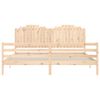 vidaXL Lovos rėmas su galvūgaliu, 200x200cm, medienos masyvas