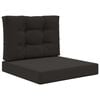 vidaXL Lauko sofa pagalvėlė 2 pcs Juodas Poliesteris