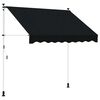 vidaXL Rankinė sulankstoma markizė Juoda 350 cm