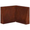 vidaXL Sienelė 50 x 50 x 50 cm Atmosferos poveikiui atsparus plienas