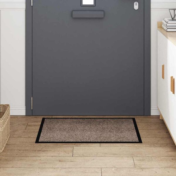 vidaXL Durų kilimėlis Smėlio 60 x 40 x 1.2 cm Teddy Audinys