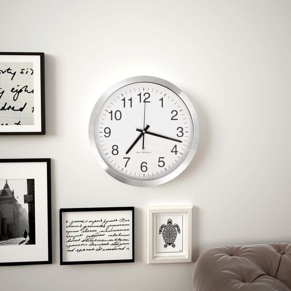 vidaXL Rad. bang. vald. sien. laikr., 35cm, metalas, kvarc. mech.