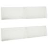 vidaXL Sienelė 4 vnt. 100 x 12 x 30 cm Plienas Balta