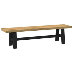 vidaXL Valgomojo suolas NOAIN 160 x 41 x 45 cm Tvirtas pu&scaron;ies medis