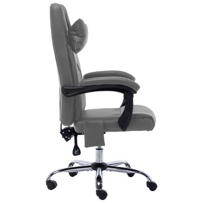 vidaXL Masažinė biuro kėdė, antracito spalvos, dirbtinė oda