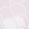 vidaXL Žuvies žvynų plytelė 10 pcs &Scaron;viesiai rožinė 30 x 30 cm