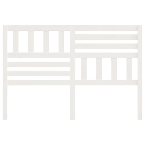 vidaXL Lovos galvūgalis, baltas, 166x4x100cm, pu&scaron;ies medienos masyvas