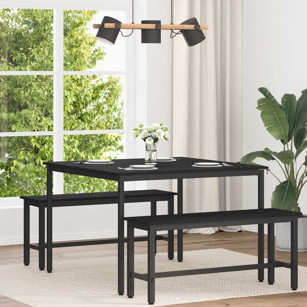 vidaXL Valgomieji stalai METALAS