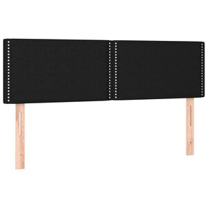 vidaXL Galvūgaliai, juodos spalvos, 144x5x78/88 cm, audinys