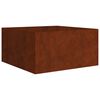vidaXL Lovelis, 80x80x40cm, Corten plienas