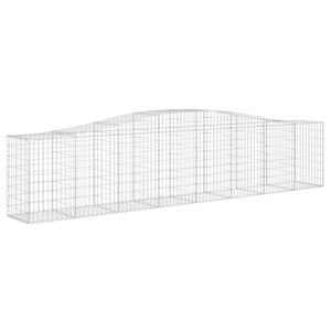 vidaXL I&scaron;lenktas gabiono krep&scaron;ys, 400x50x80/100 cm, geležis