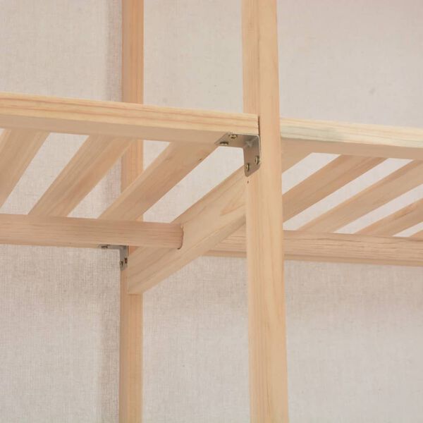 vidaXL Drabužių spinta, baltos sp., 200x40x170cm, audinys