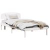 vidaXL Lovos rėmas Balta 75 x 190 cm Kietos pu&scaron;ies mediena