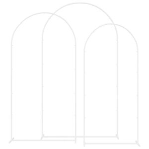 vidaXL Vestuvinis Arklys 3 vnt. Balta 120 x 40 x 217 cm Plienas
