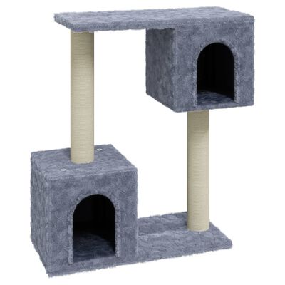 vidaXL Draskyklė katėms su stovais iš sizalio, šviesiai pilka, 60cm