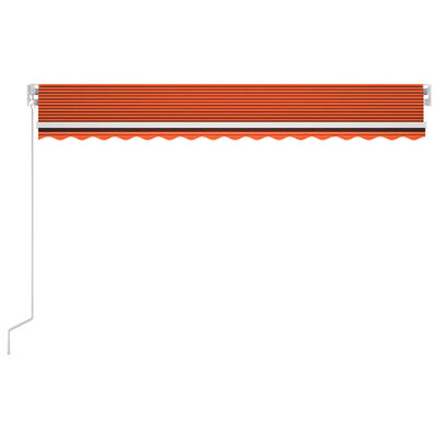 vidaXL Markizė su LED/vėjo jutikliu, oranžinė/ruda, 400x300cm