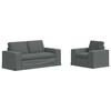vidaXL Sofa 2 pcs Tamsiai pilka 182 x 80 x 82 cm audinys