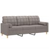 vidaXL Trivietė sofa su pagalvėlėmis, taupe spalvos, 180cm, audinys