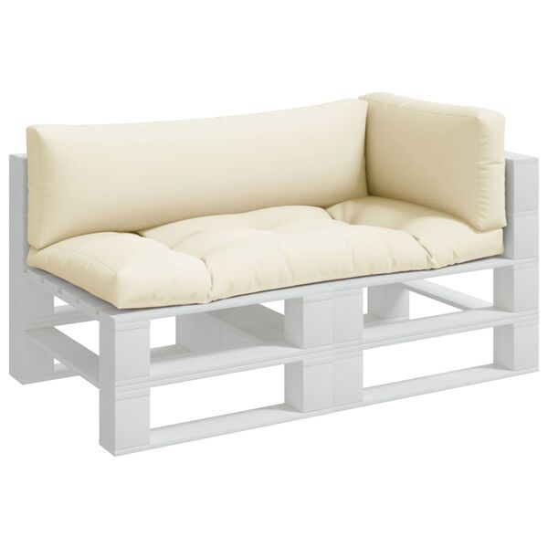 vidaXL Palečių pagalvėlės, 3vnt., kreminės spalvos, audinys