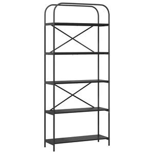 vidaXL Knygų lentyna Juodas ąžuolas 80 x 30 x 183 cm Apdirbta mediena