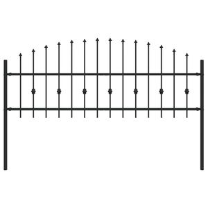 vidaXL Spyruoklinė tvora ASTEN 200 x 110 cm Juoda