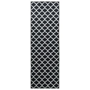 vidaXL Kilimėlis LESAKA Juoda ir balta 100 x 100 cm