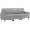 vidaXL Trivietė sofa, &scaron;viesiai pilkos spalvos, 180cm, audinys