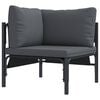 vidaXL Lauko Baldai su pagalve Antracitas 80 x 80 x 71 cm Plienas