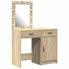 vidaXL Makiažo stalas 2 vnt. Ruda 50 x 41 x 135 cm Apdirbta mediena