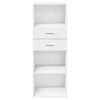 vidaXL Komoda, baltos spalvos, 45x42,5x124cm, apdirbta mediena