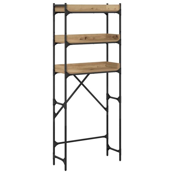 vidaXL Skalbimo ma&scaron;inos laikiklis Amatininkų ąžuolas 67 x 25 x 163 cm