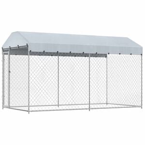 vidaXL Lauko voljeras &scaron;unims su tentu stogui, 382x192x225cm