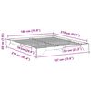 vidaXL Lovos rėmas Balta 180 x 210 cm Kietos pu&scaron;ies mediena