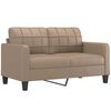 vidaXL Dvivietė sofa, kapučino spalvos, 140cm, dirbtinė oda