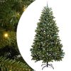 vidaXL Dirbtinė Sulankstoma Kalėdų Eglutė Žalia 270 cm PVC ir Plienas