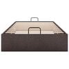 vidaXL Osmanų lovos rėmas be čiužinio, rudas, 90x190cm, audinys