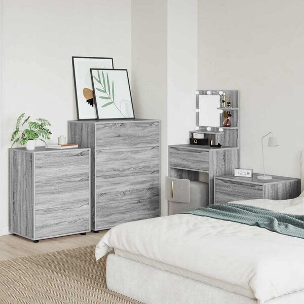 vidaXL Saugojimo spintos 2 pcs Pilkas Sonoma 80 x 48 x 105 cm