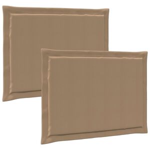 vidaXL Sėdynių pagalvėlės 2 vnt. Poliesteris Taupe 47 x 36 x 2 cm