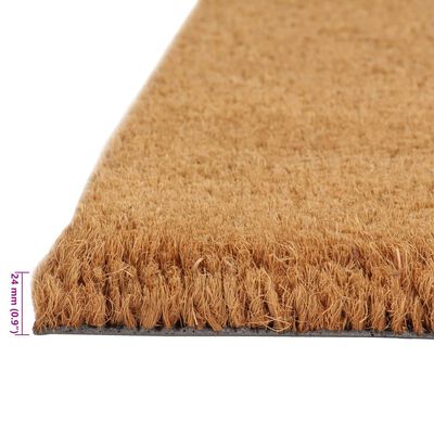 vidaXL Durų kilimėlis, natūralus, 100x200cm, kokoso pluoštas