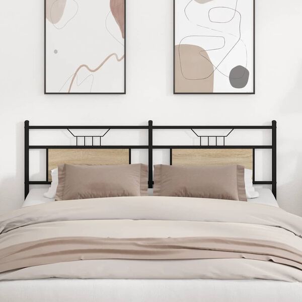 vidaXL Pakaitinis galvūgalis Sonoma ąžuolas 180 cm Mediena ir plienas