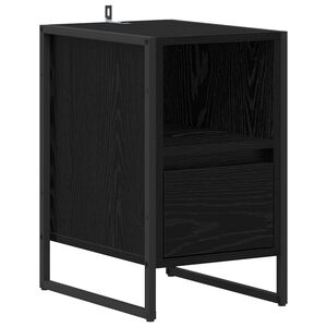 vidaXL Naktinis staliukas Juodas ąžuolas 39,5 x 30 x 50 cm