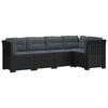 vidaXL 5-vietė sodo sofa su pagalvėlėmis Rataninio i&scaron;vaizdos PP