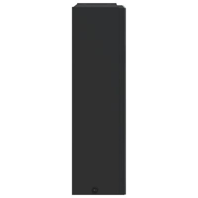 vidaXL Veidrodinė vonios kambario spintelė su LED, juoda, 45x13x52cm