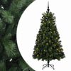 vidaXL Dirbtinė eglutė su lankstomomis &scaron;akomis ir bumbulais 150 cm