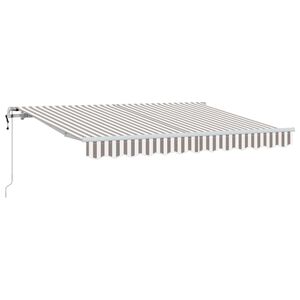 vidaXL I&scaron;traukiama markizė &Scaron;viesiai pilka ir balta. 400 &times; 350 cm