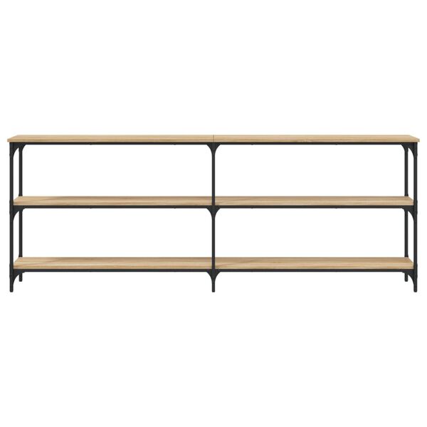 vidaXL Konsolinis staliukas, sonoma ąžuolo spalvos, 200x29x75 cm, inžinerinė mediena