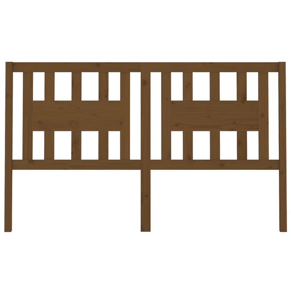 vidaXL Galvūgalis, medaus rudas, 141x4x100cm, pu&scaron;ies medienos masyvas