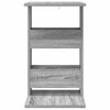 vidaXL &Scaron;oninis stalas Pilkas Sonoma 40 x 35 x 60,5 cm Apdirbta mediena